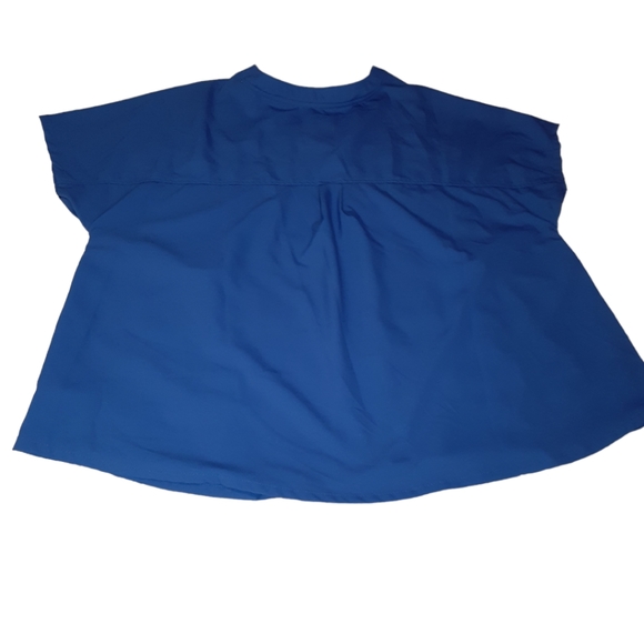 ClimateRight by Cuddl Duds Modern V-Neck Anti-Bacterial Blue Scrub Top S… - Picture 6 of 6